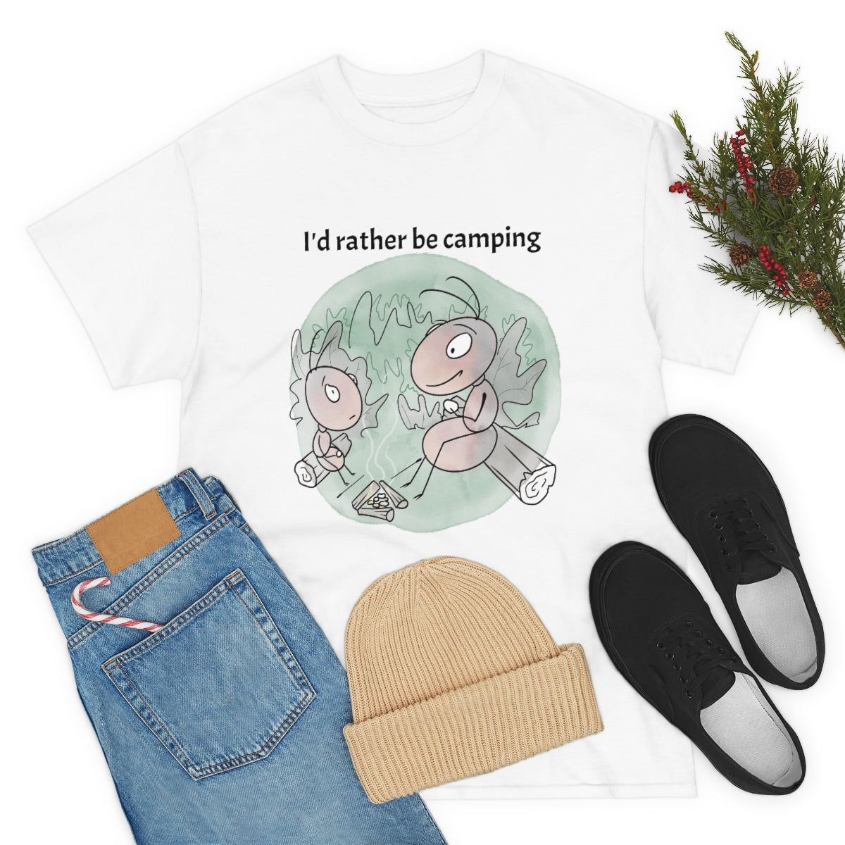 Rather Be Camping - Unisex Heavy Cotton Tee